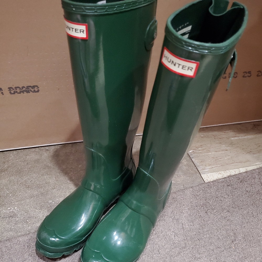 {Hunter} Original Tall Back Adjustable Rain Boot